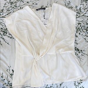 Elegant White Wrap Top